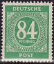 Germany 1946 Numbers 84 Pfennig Green Scott 555